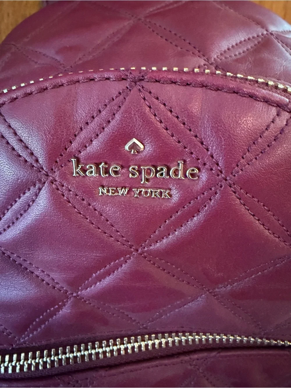 kate spade Quilted Mini Backpack in Wine